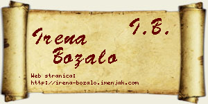 Irena Bozalo vizit kartica